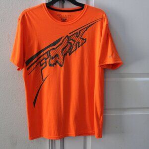 Fox Racing Mens t shirt Size XL Active Tech Logo Orange